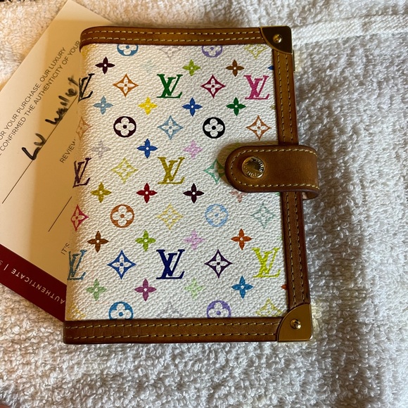 Louis Vuitton Handbags - Louis Vuitton, Authenticated, Murakami multi-color, compact agenda cover